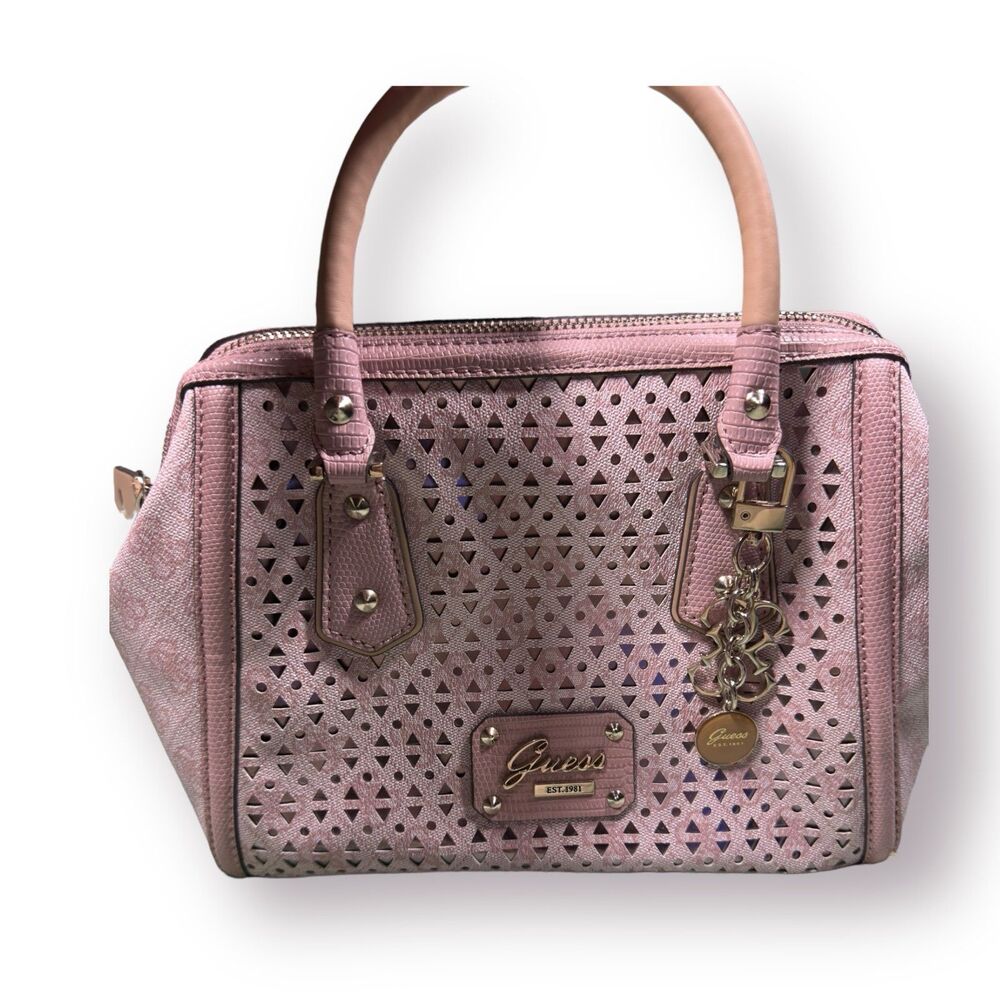 Guess Pink Bohochic Handbag‎ w Charm and Carrying Case
